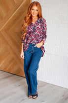 I Think Different Top in Abstract Magenta-Tops-Stay Foxy Boutique, Florissant, Missouri