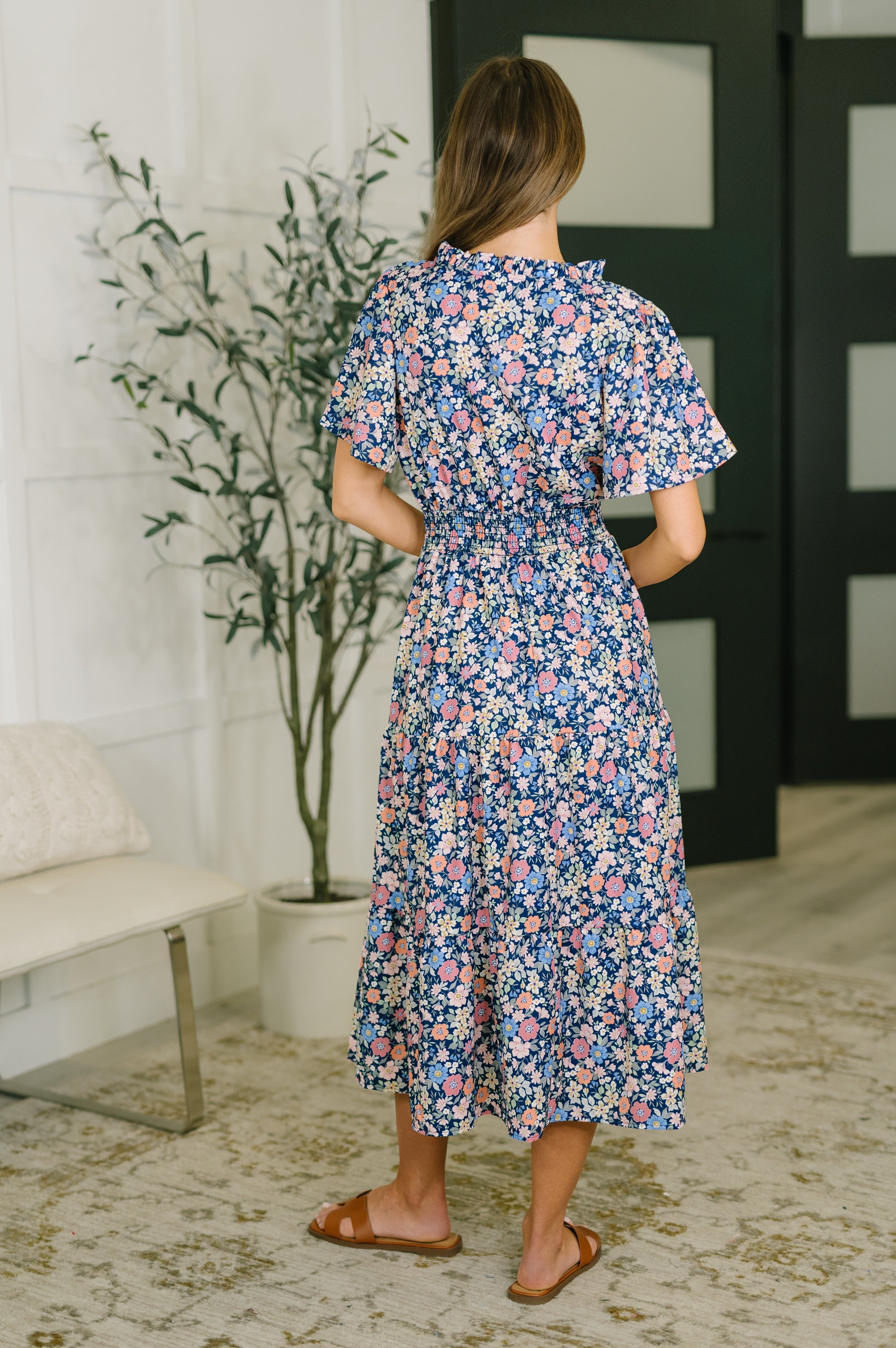 I Wanna Talk Notch Neck Midi Dress-Womens-Stay Foxy Boutique, Florissant, Missouri