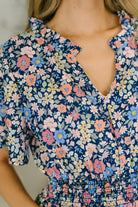 I Wanna Talk Notch Neck Midi Dress-Womens-Stay Foxy Boutique, Florissant, Missouri