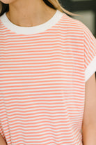 I Wouldn't Mind Short Sleeve Top in Coral-Womens-Stay Foxy Boutique, Florissant, Missouri