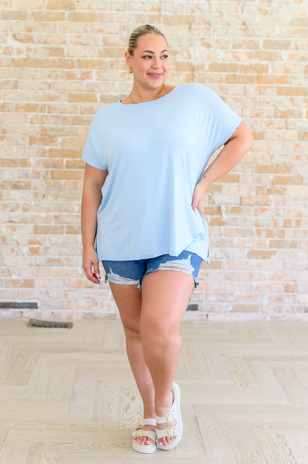 I'll Fly Away Round Neck Relaxed Top-Tops-Stay Foxy Boutique, Florissant, Missouri