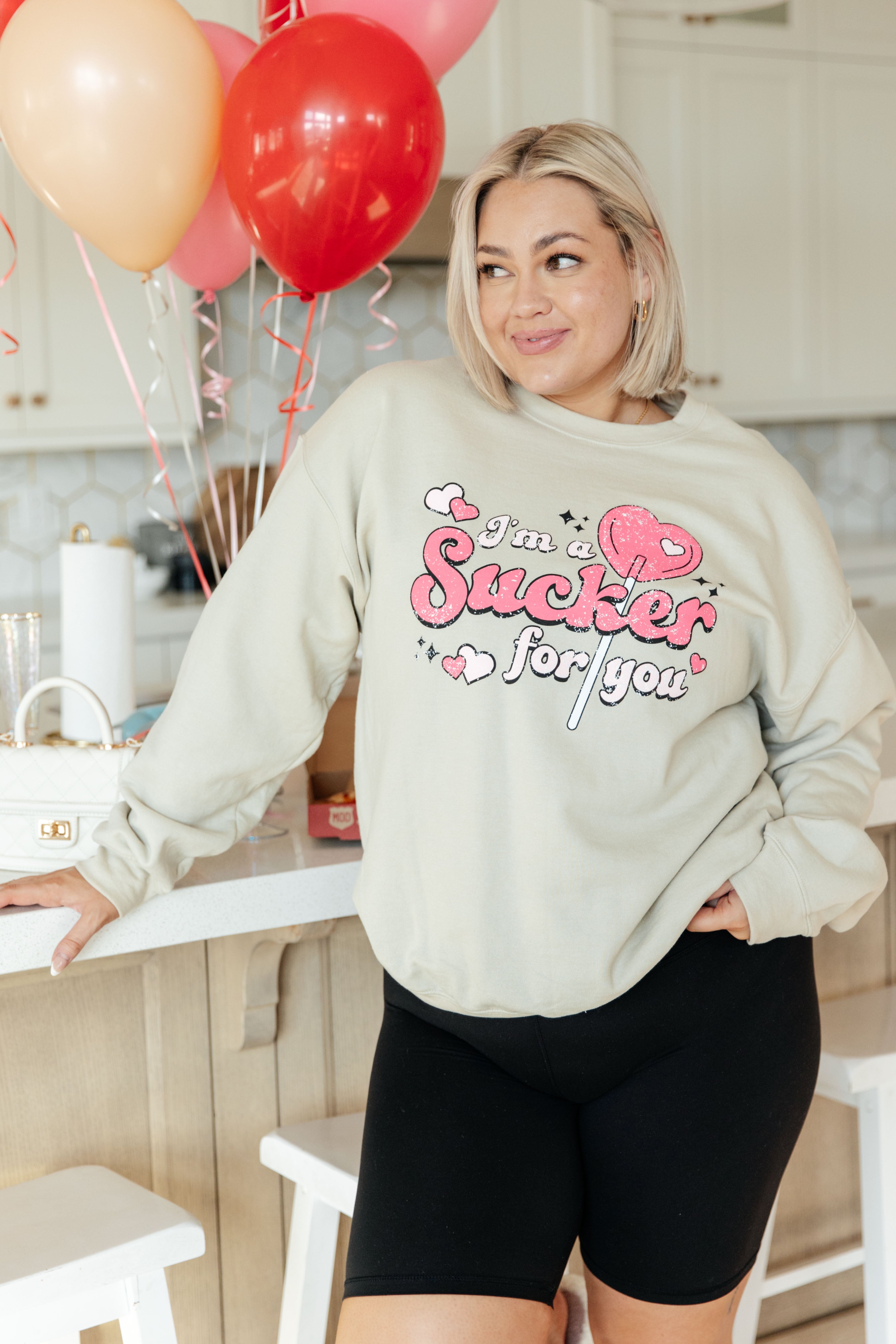 I'm A Sucker For You Valentine Pullover-Tops-Stay Foxy Boutique, Florissant, Missouri