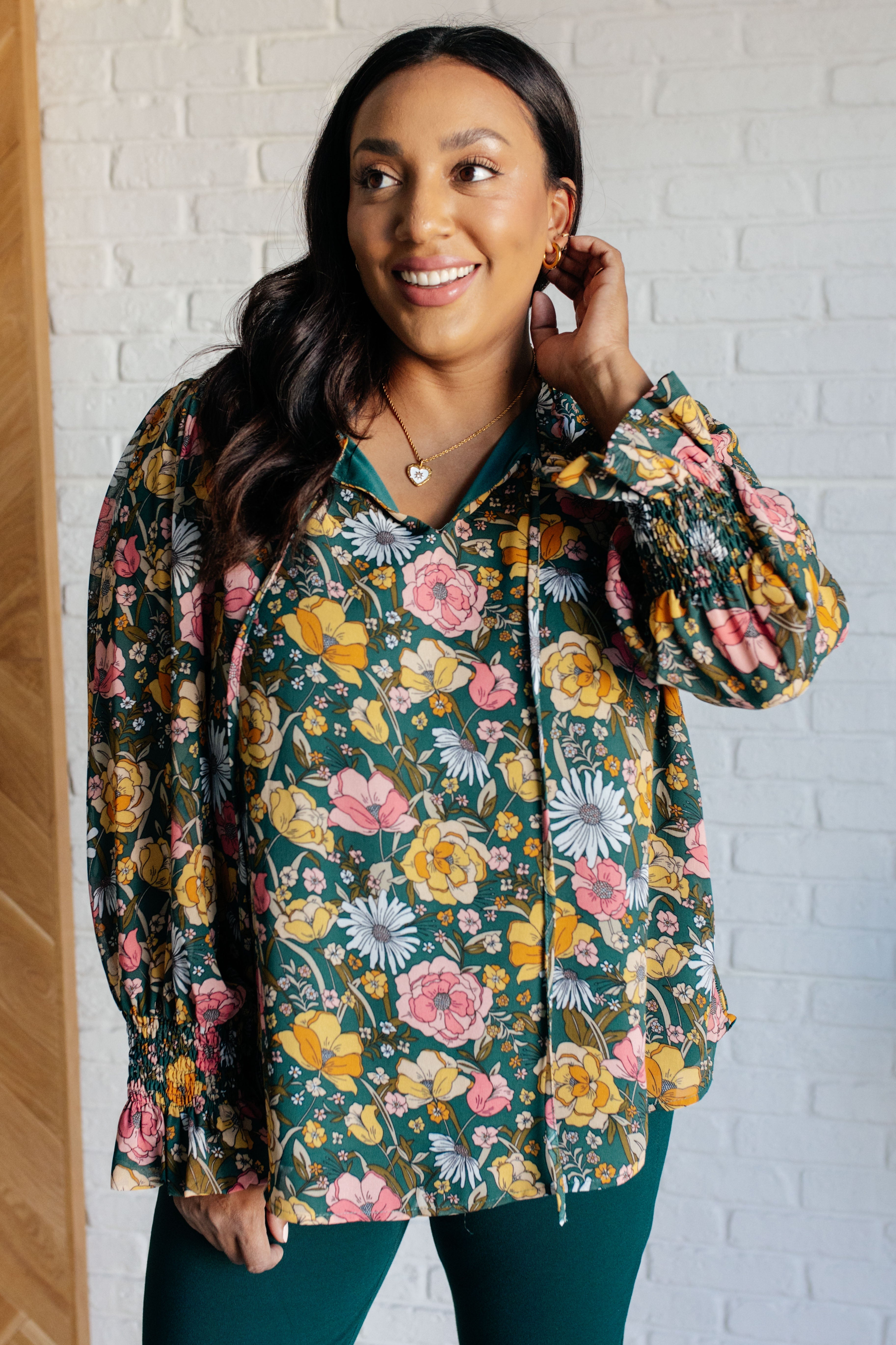 Ideal Ideas Floral Blouse-Blouses-Stay Foxy Boutique, Florissant, Missouri