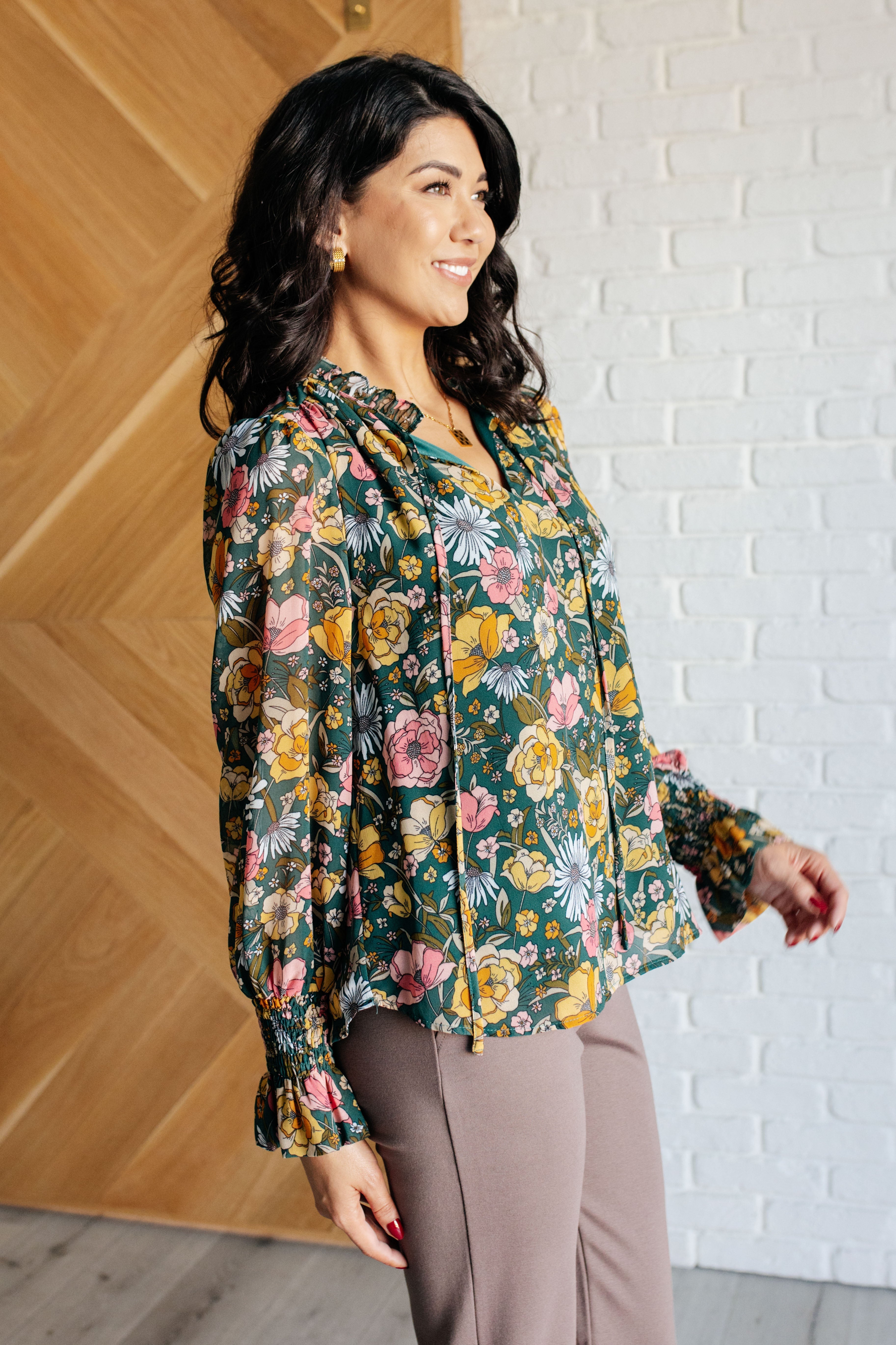 Ideal Ideas Floral Blouse-Blouses-Stay Foxy Boutique, Florissant, Missouri