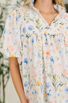 In All This Time Notch Neck Floral Blouse-Womens-Stay Foxy Boutique, Florissant, Missouri