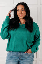 In Stitches Drop Shoulder Sweater-Tops-Stay Foxy Boutique, Florissant, Missouri