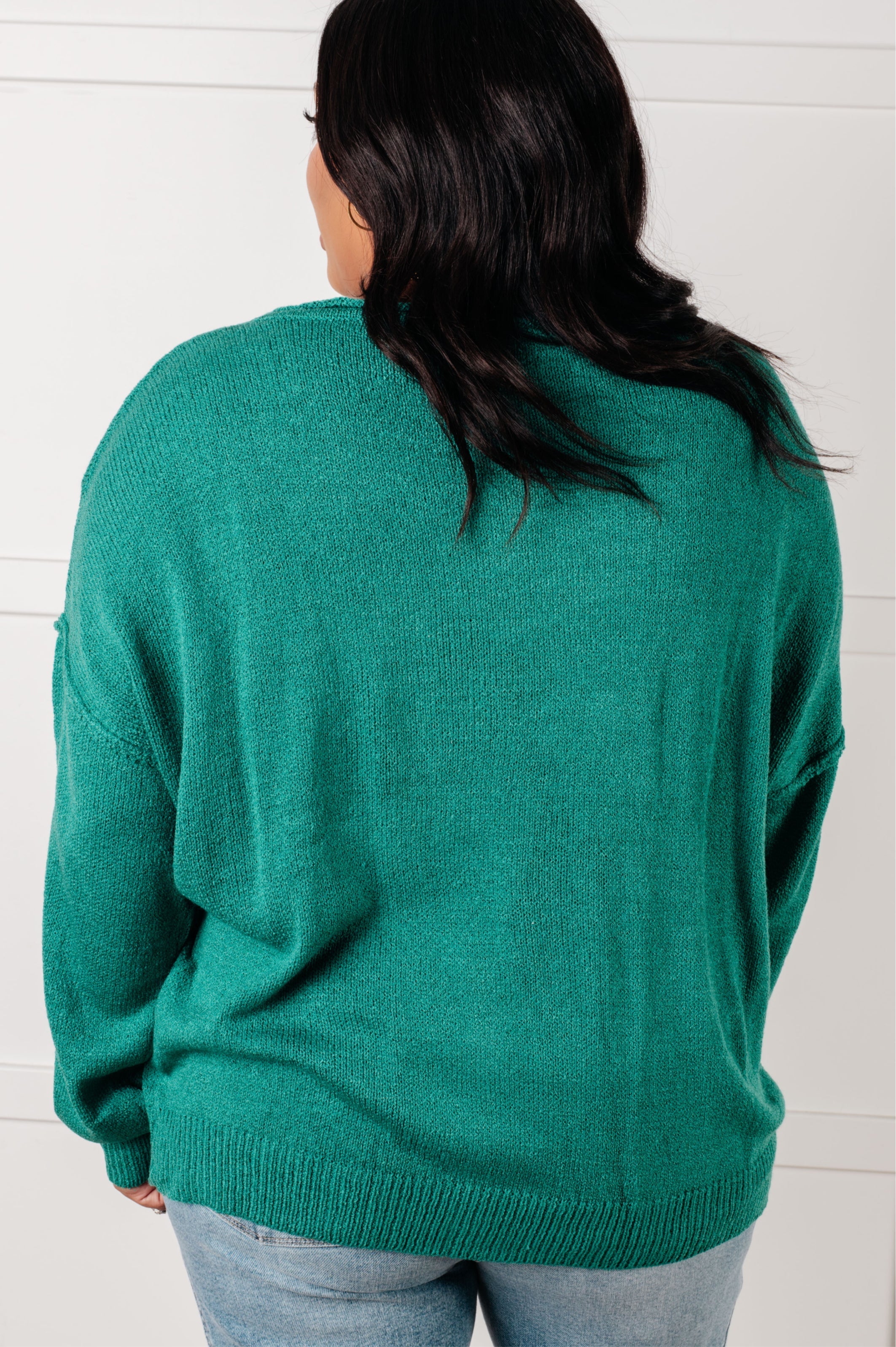 In Stitches Drop Shoulder Sweater-Tops-Stay Foxy Boutique, Florissant, Missouri