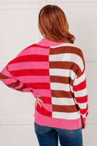 In Your Lane Color Blocked Stripe Sweater-Tops-Stay Foxy Boutique, Florissant, Missouri