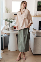 In Your Thoughts Oversized Dolman Sleeve Top in Champagne-Tops-Stay Foxy Boutique, Florissant, Missouri