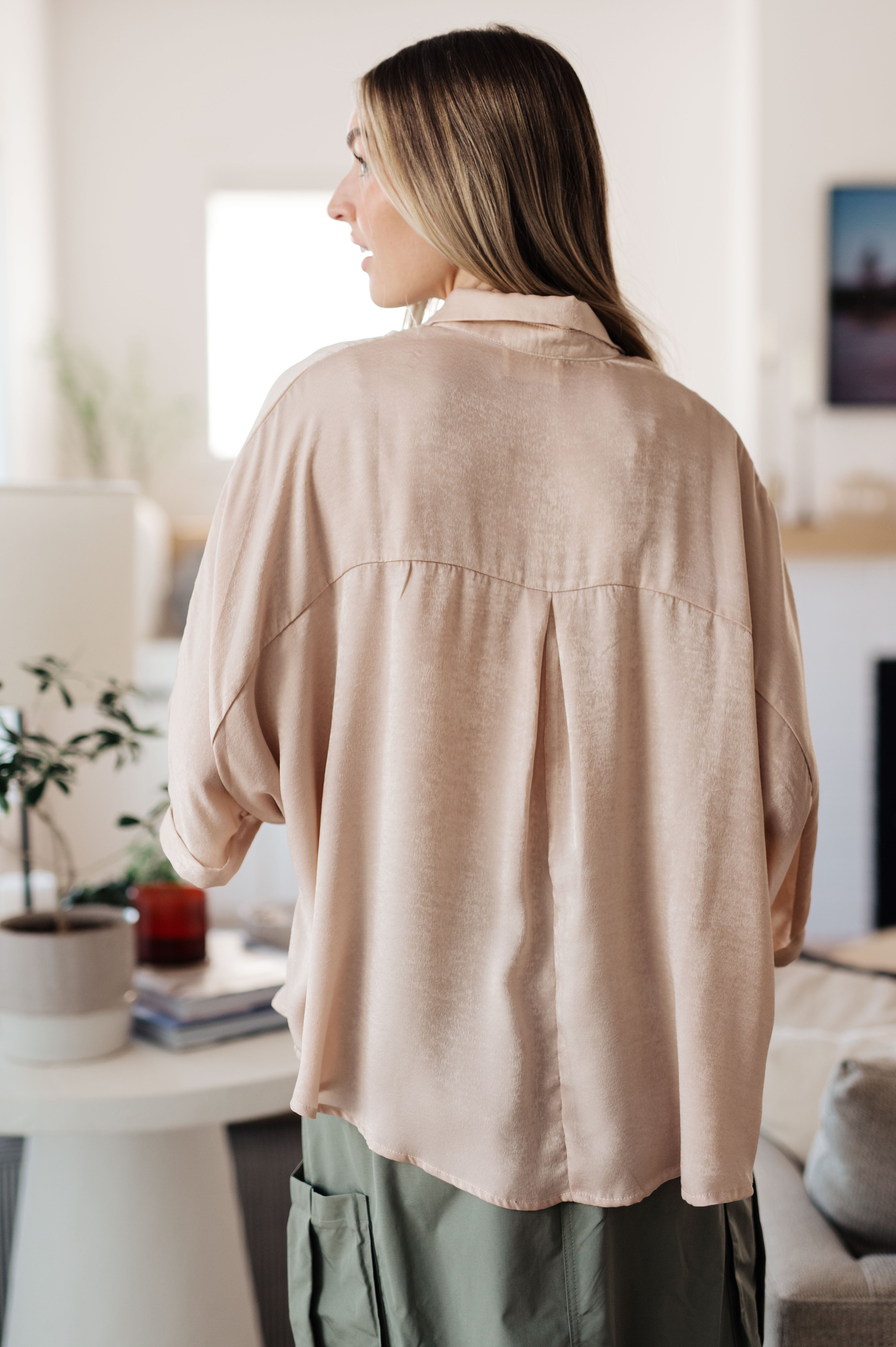 In Your Thoughts Oversized Dolman Sleeve Top in Champagne-Tops-Stay Foxy Boutique, Florissant, Missouri