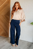 Magic Wide Leg Pants in Navy-Bottoms-Stay Foxy Boutique, Florissant, Missouri