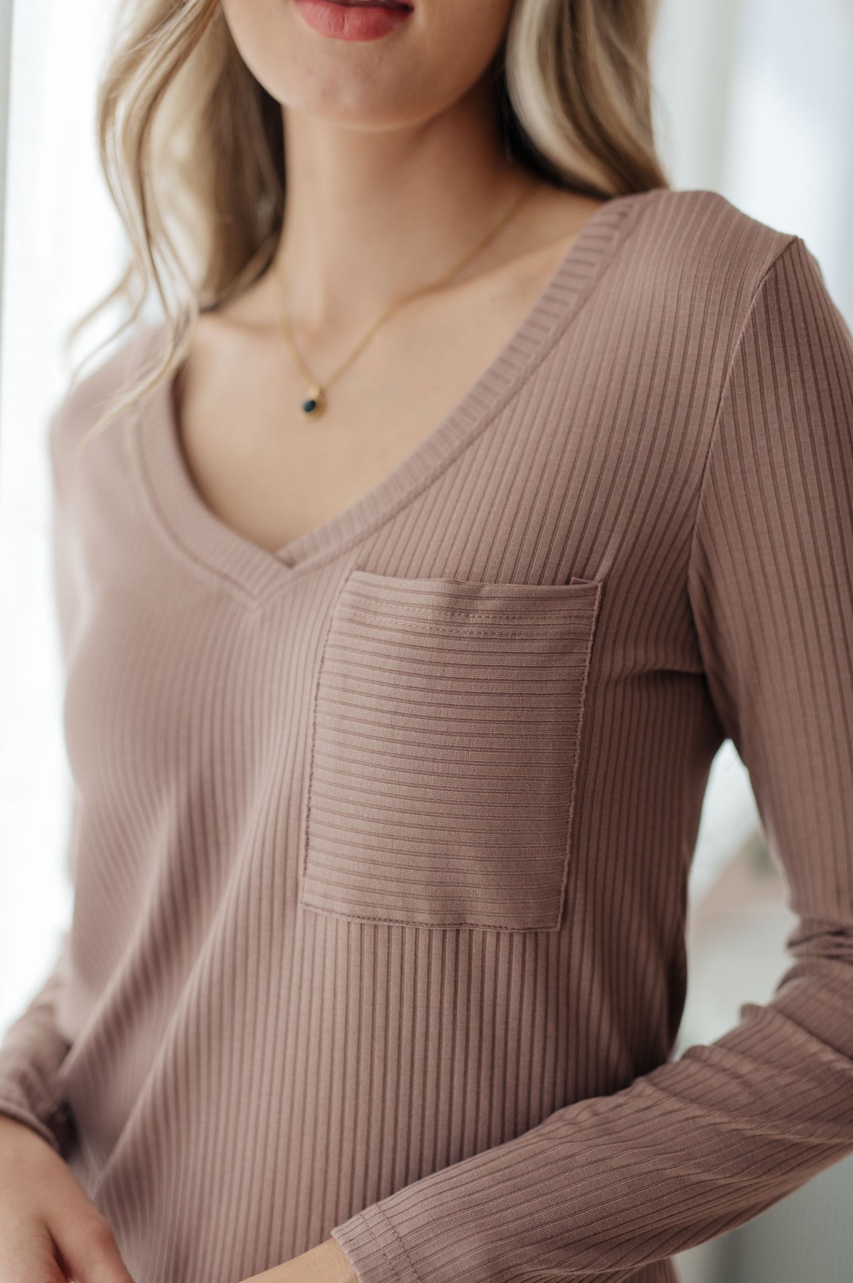 Indeed You Do Long Sleeve V-Neck Top-Tops-Stay Foxy Boutique, Florissant, Missouri