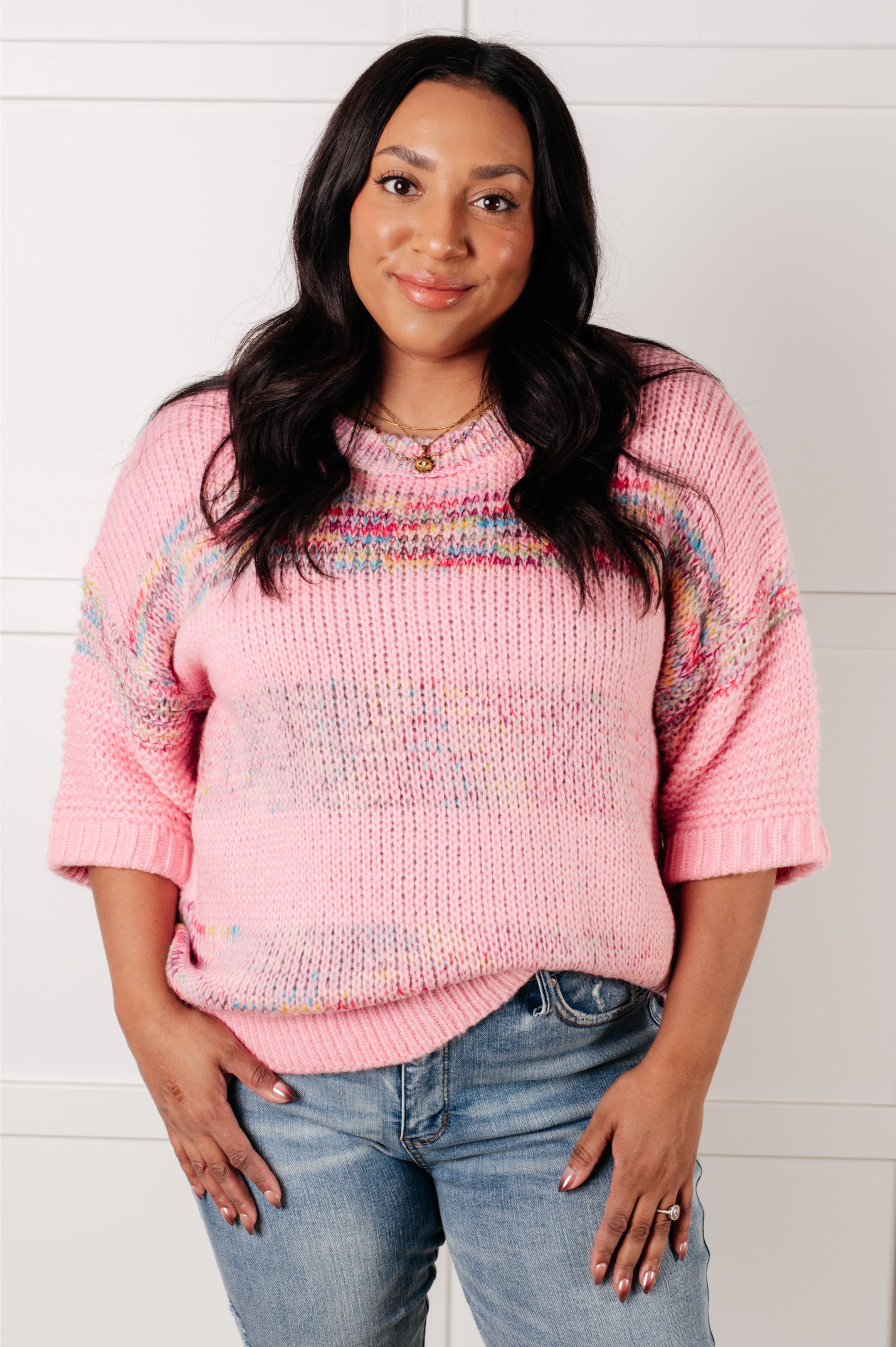 In the Cards Striped Sweater-Tops-Stay Foxy Boutique, Florissant, Missouri