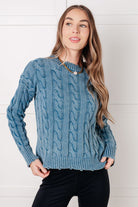 In the Right Direction Cable Knit Sweater-Tops-Stay Foxy Boutique, Florissant, Missouri