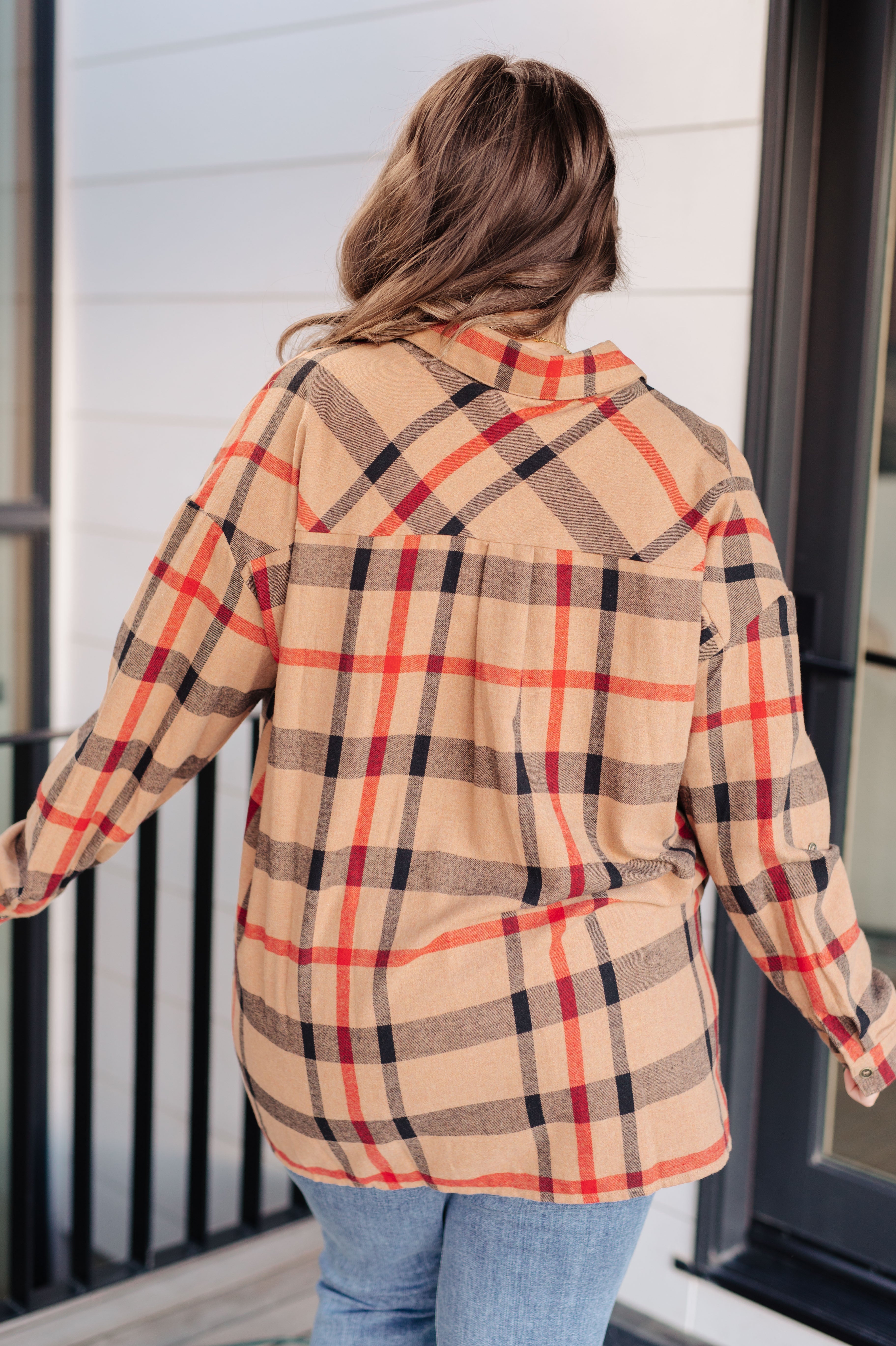 Is It Really Oversized Plaid Button Up-Tops-Stay Foxy Boutique, Florissant, Missouri