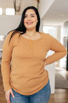 It's Been So Long Henley in Golden Sand-Tops-Stay Foxy Boutique, Florissant, Missouri