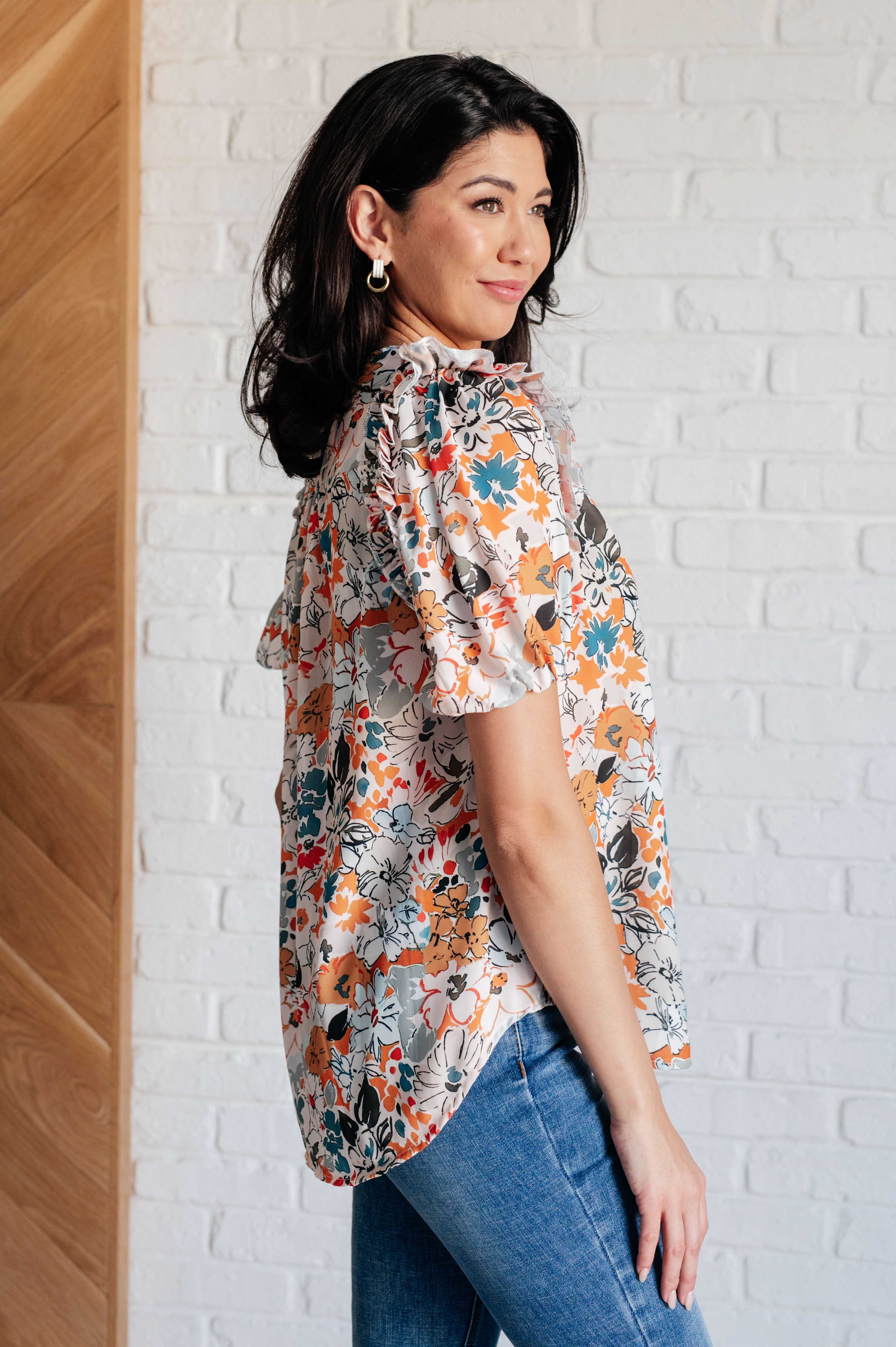 It's Intuitive Floral Blouse-Blouses-Stay Foxy Boutique, Florissant, Missouri