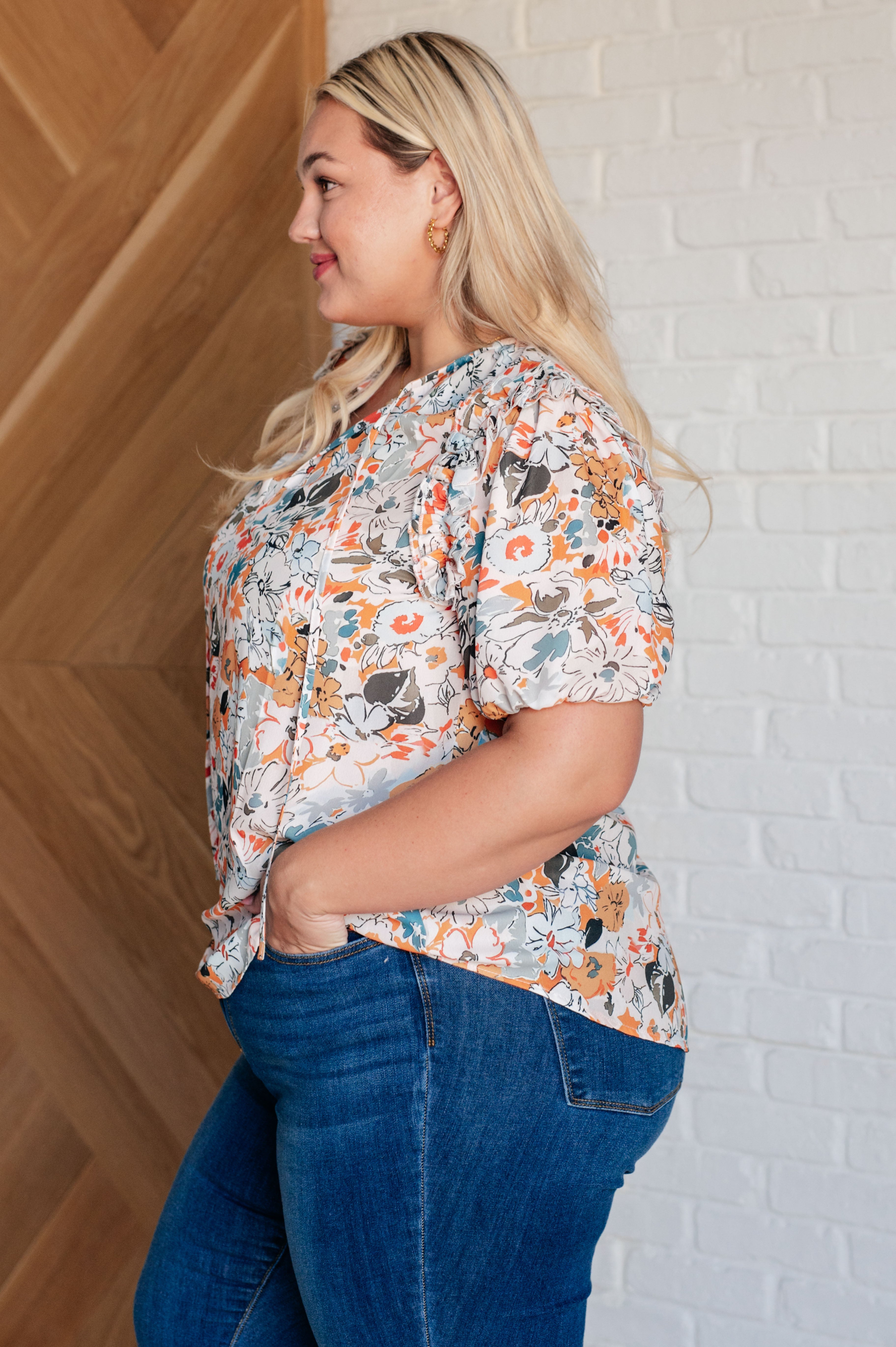 It's Intuitive Floral Blouse-Blouses-Stay Foxy Boutique, Florissant, Missouri