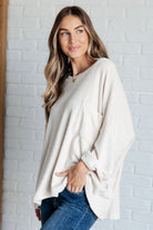Ivory Thoughts Chenille Blouse-Tops-Stay Foxy Boutique, Florissant, Missouri