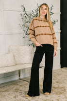 Ivy Lane Textured Sweater in Taupe-Womens-Stay Foxy Boutique, Florissant, Missouri