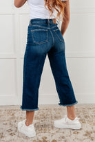 Janice High Rise Button Fly Wide Leg Crop Jeans-Womens-Stay Foxy Boutique, Florissant, Missouri