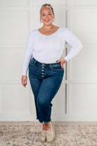 Janice High Rise Button Fly Wide Leg Crop Jeans-Womens-Stay Foxy Boutique, Florissant, Missouri