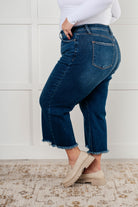 Janice High Rise Button Fly Wide Leg Crop Jeans-Womens-Stay Foxy Boutique, Florissant, Missouri