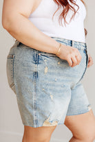 Cindy High Rise Mineral Wash Distressed Boyfriend Shorts-Womens-Stay Foxy Boutique, Florissant, Missouri