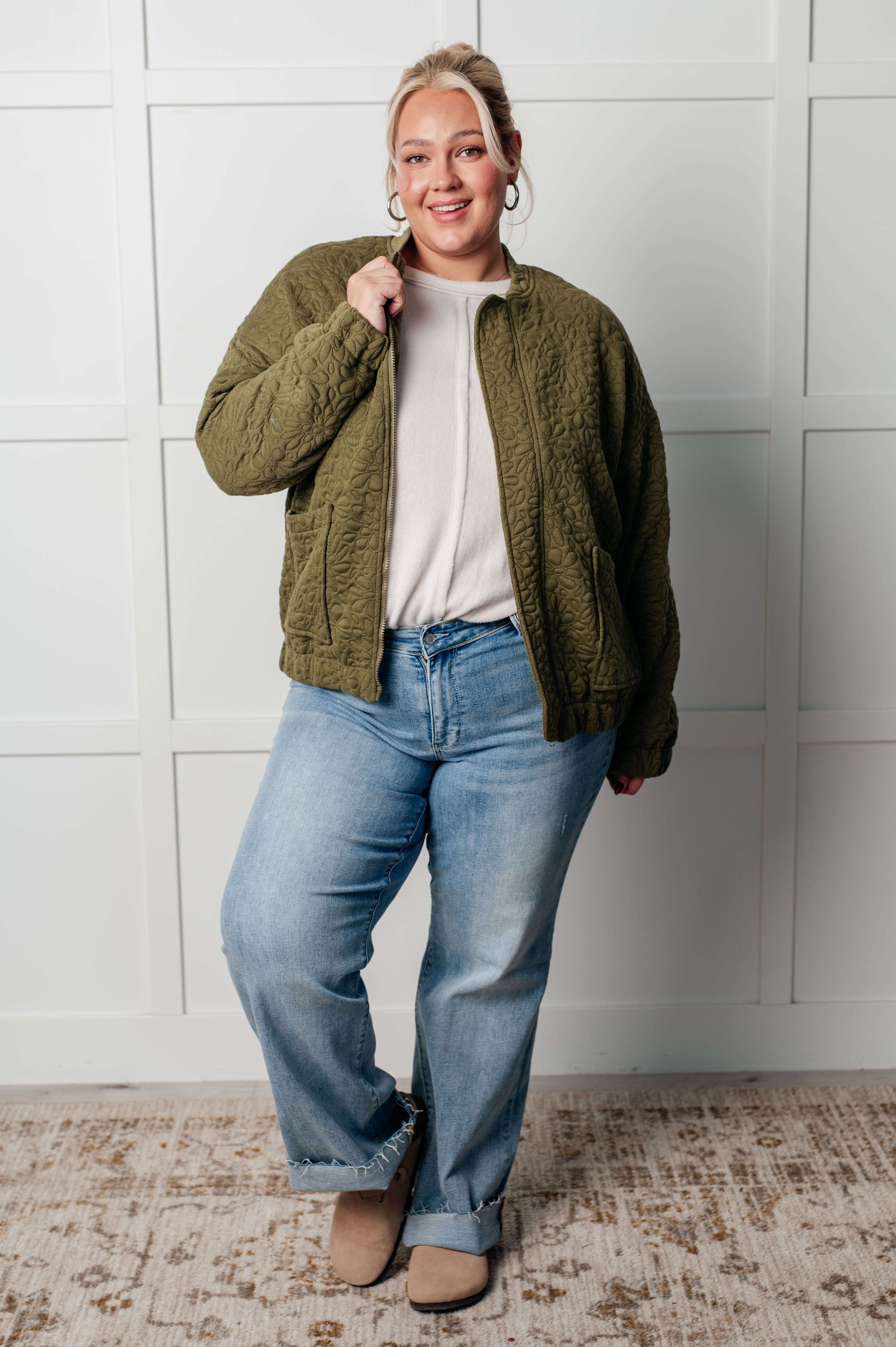 Jungle Explorer Quilted Zip Up Jacket-Layers-Stay Foxy Boutique, Florissant, Missouri