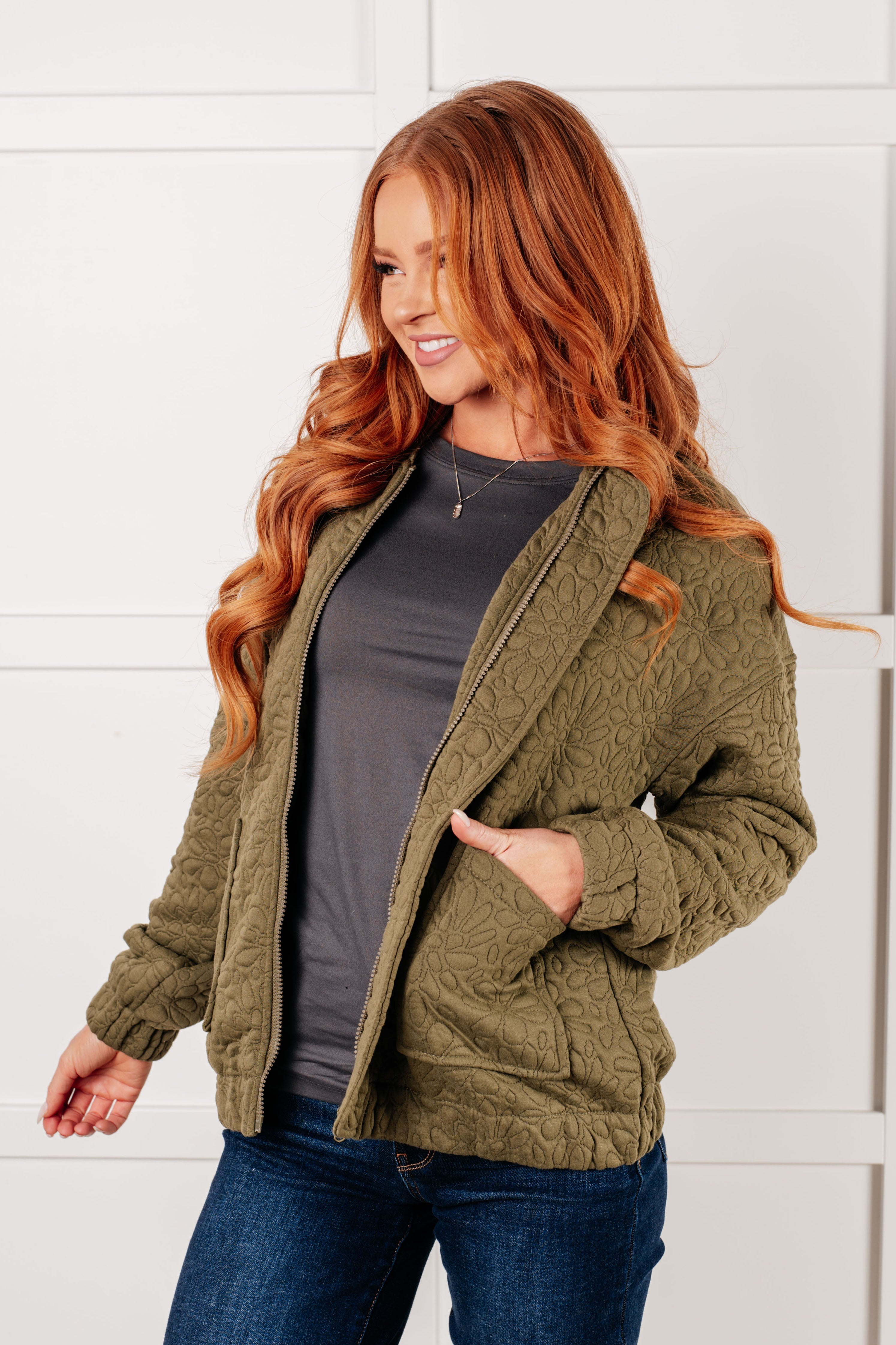 Jungle Explorer Quilted Zip Up Jacket-Layers-Stay Foxy Boutique, Florissant, Missouri