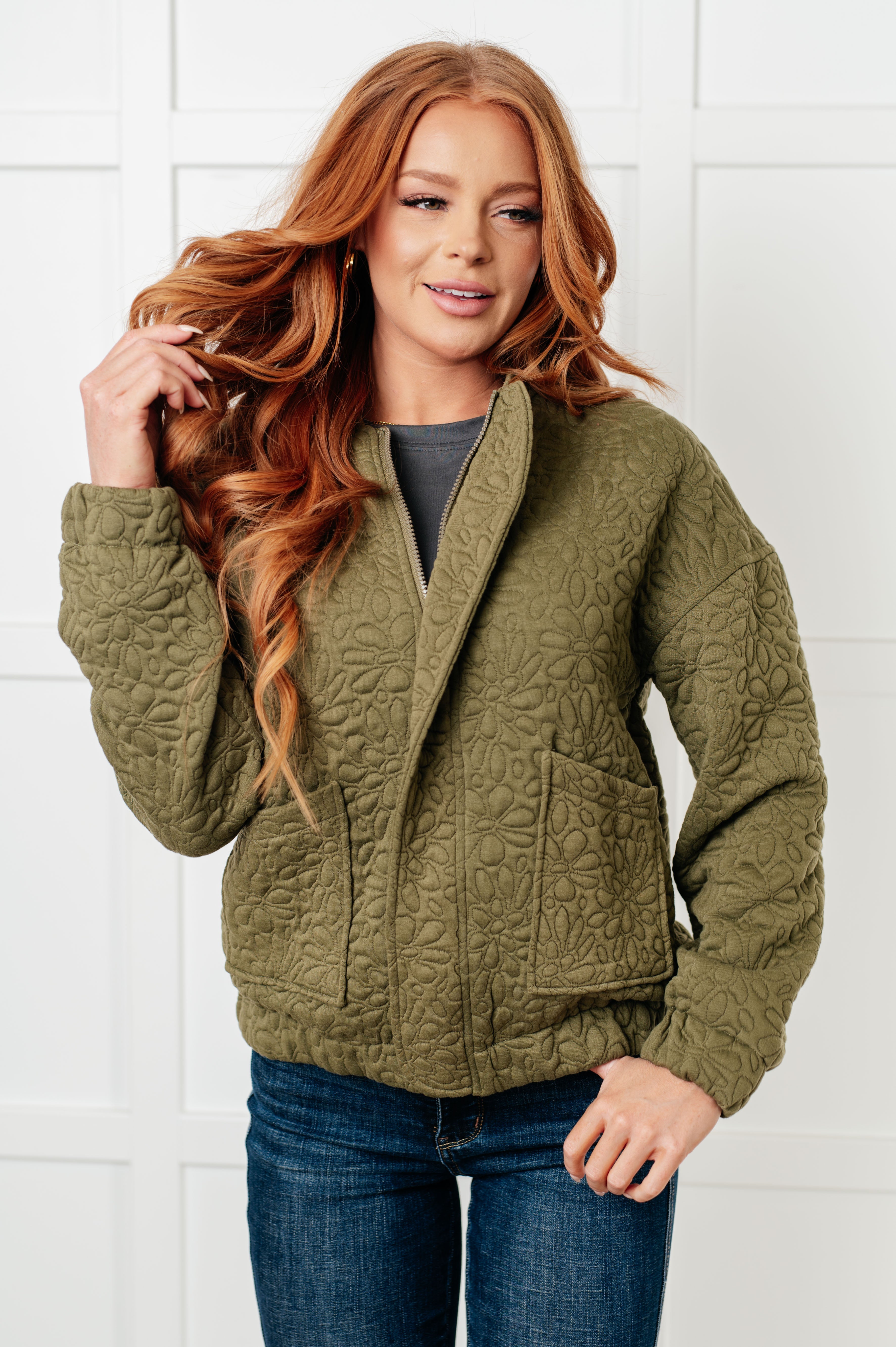Jungle Explorer Quilted Zip Up Jacket-Layers-Stay Foxy Boutique, Florissant, Missouri