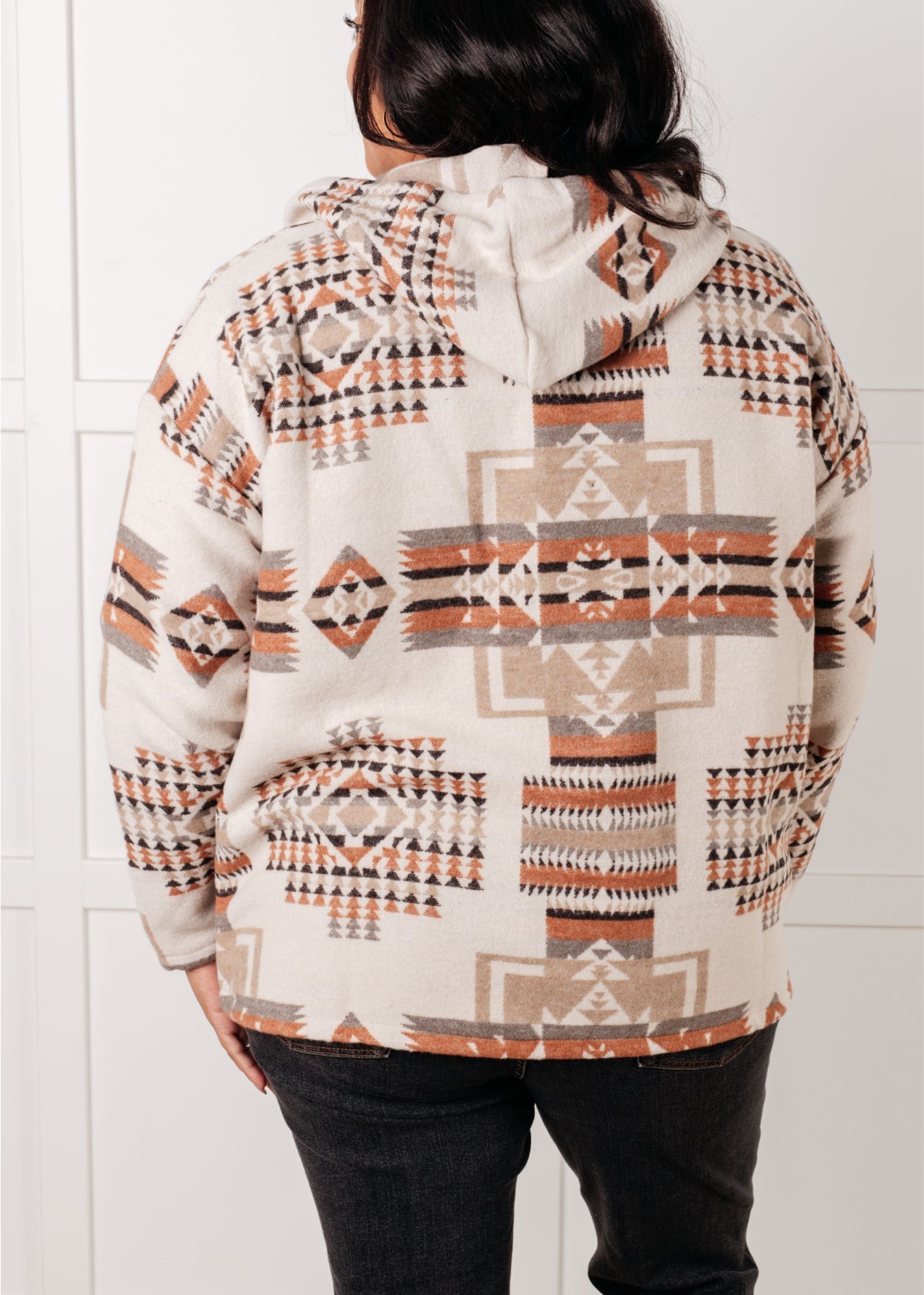 Just Going For It Aztec Hoodie-Tops-Stay Foxy Boutique, Florissant, Missouri