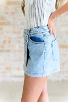 Me Espresso Denim Skort-Denim-Stay Foxy Boutique, Florissant, Missouri