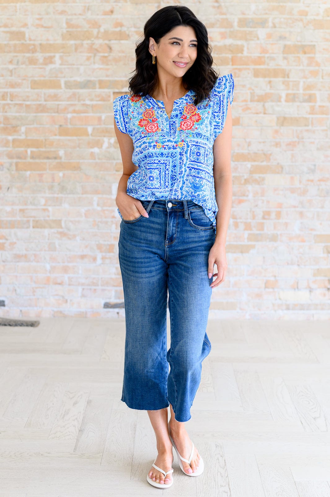 Keep Me Coming V-Neck Top in Ivory Royal-Tops-Stay Foxy Boutique, Florissant, Missouri