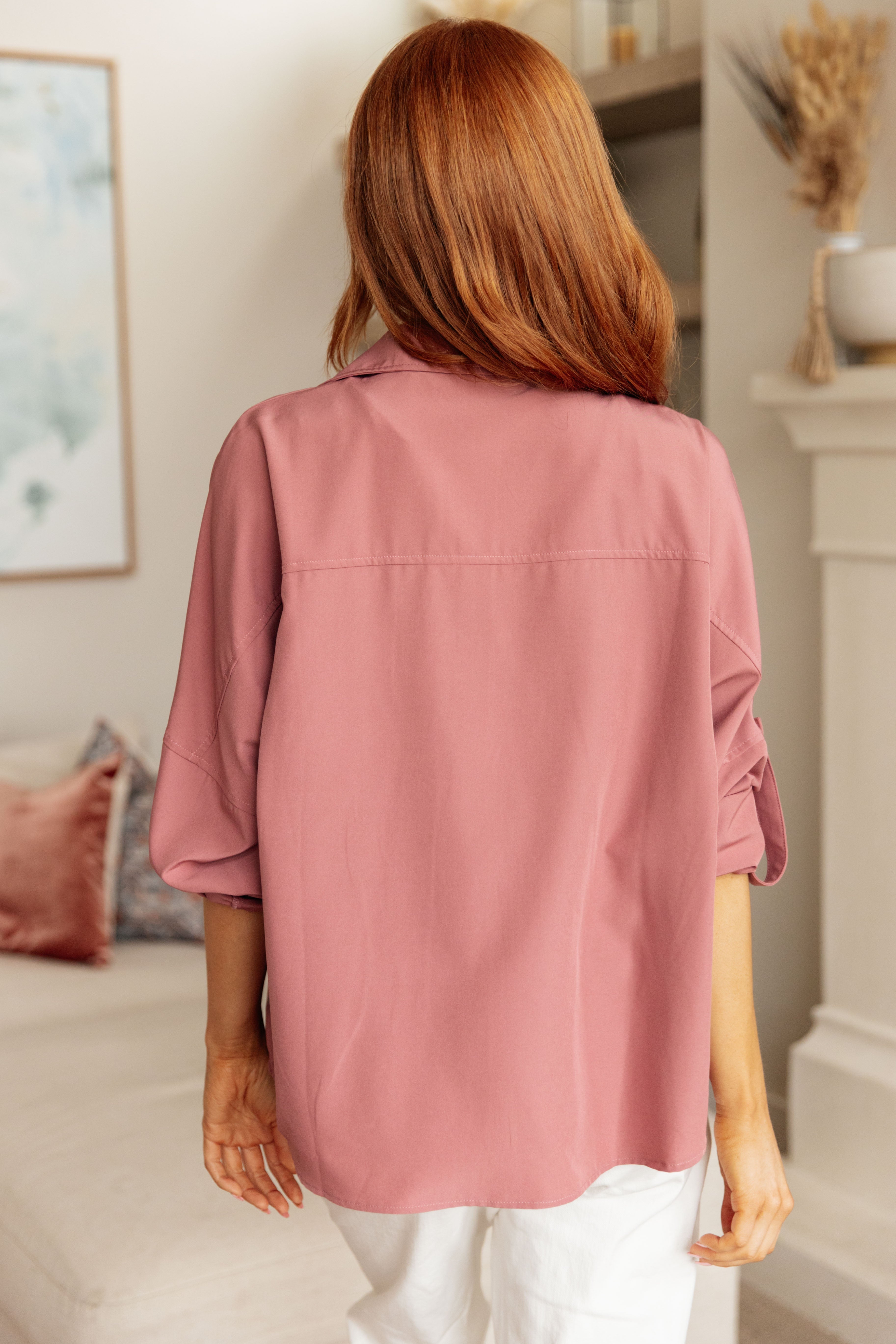 Keep it Profesh Button Up Top-Tops-Stay Foxy Boutique, Florissant, Missouri