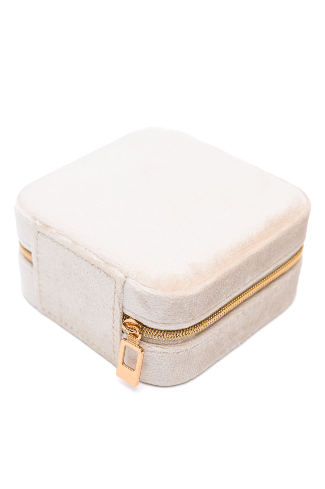 Kept and Carried Velvet Jewelry Box in Ivory-Accessories-Stay Foxy Boutique, Florissant, Missouri