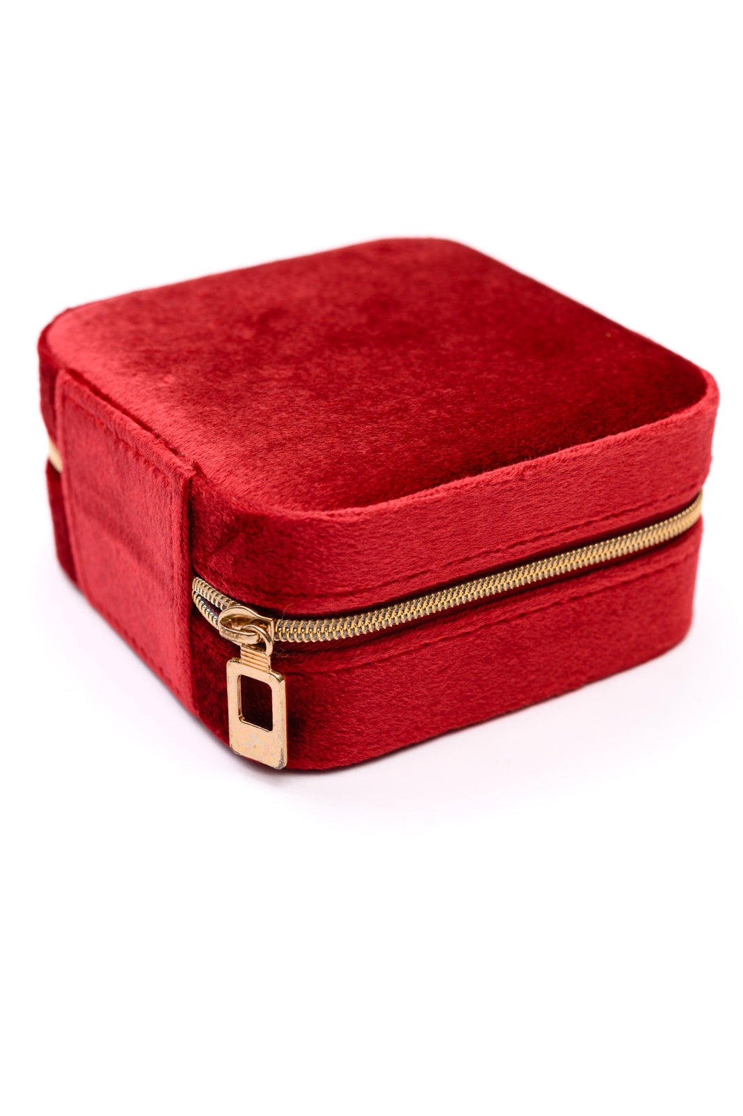 Kept and Carried Velvet Jewelry Box in Red-Accessories-Stay Foxy Boutique, Florissant, Missouri