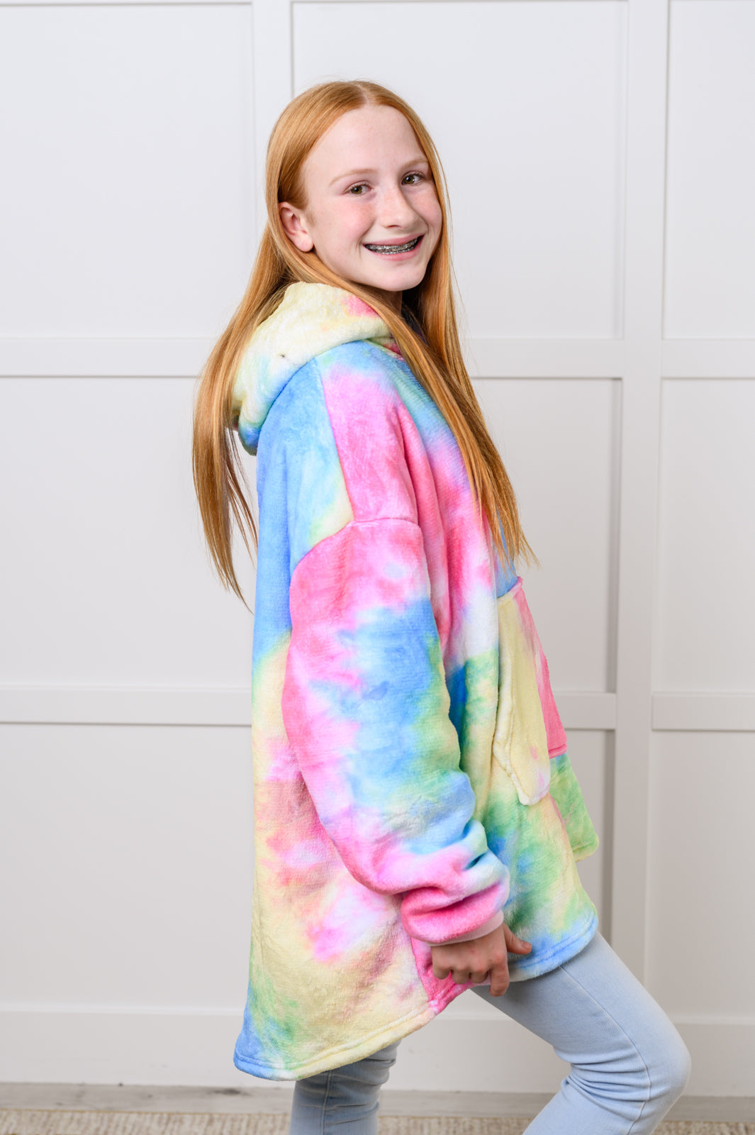 Kids Oversized Hoodie Blanket in Rainbow-Layers-Stay Foxy Boutique, Florissant, Missouri