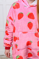 Kids Oversized Hoodie Blanket in Strawberry-Layers-Stay Foxy Boutique, Florissant, Missouri