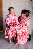 Kids Oversized Hoodie Blanket in Strawberry-Layers-Stay Foxy Boutique, Florissant, Missouri