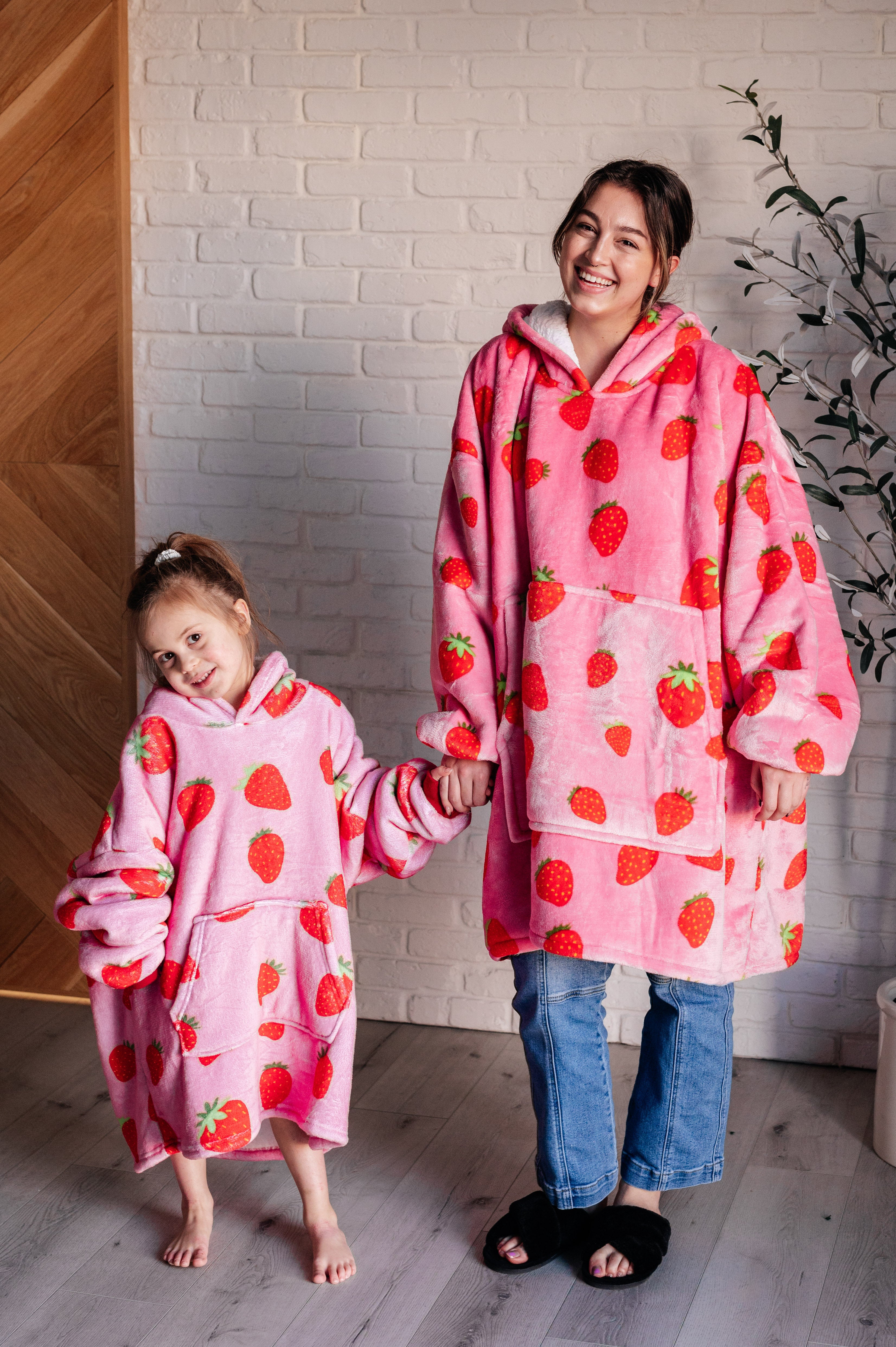 Oversized Blanket Hoodie in Strawberry-Layers-Stay Foxy Boutique, Florissant, Missouri