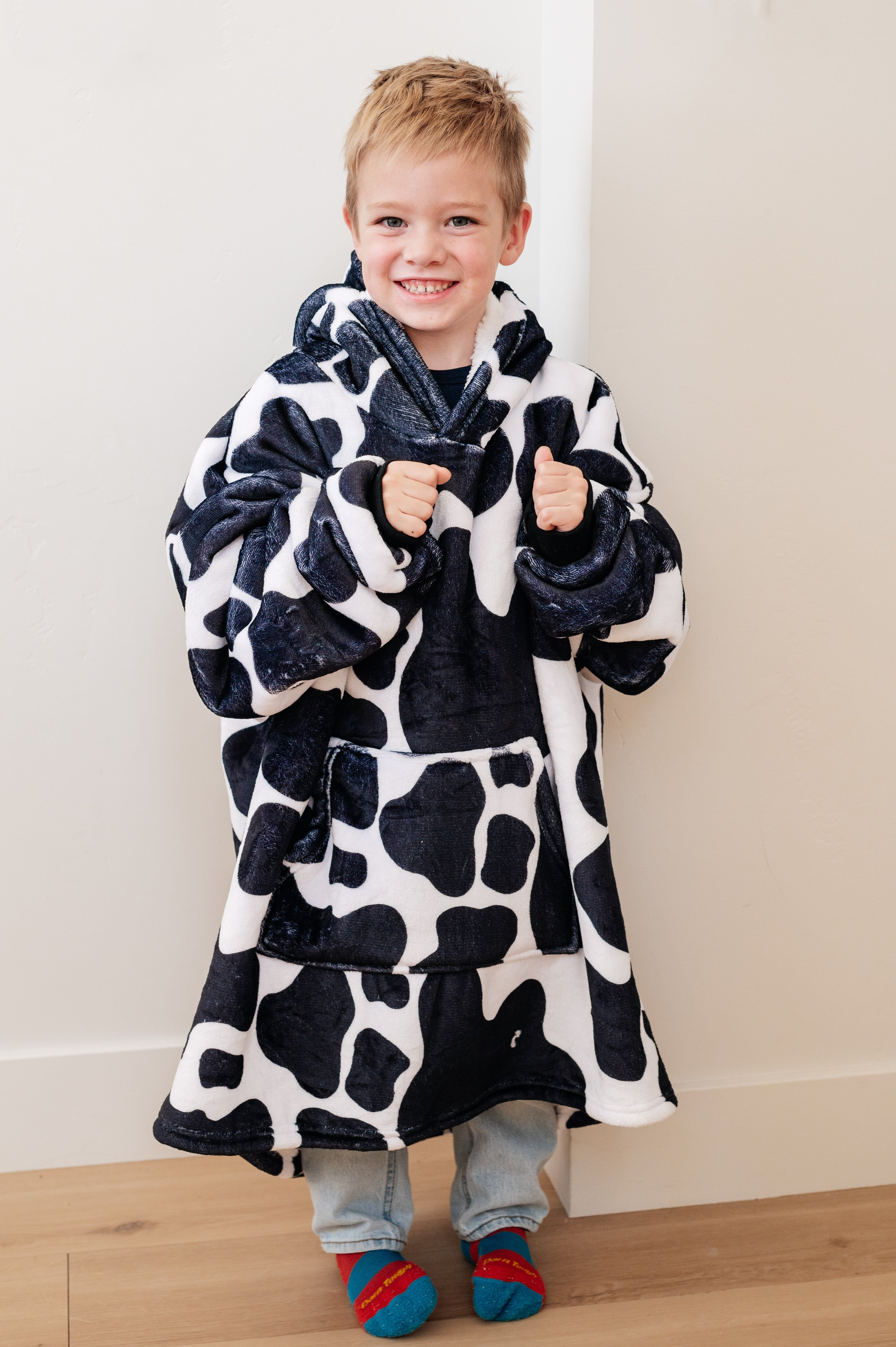 Kids Oversized Hoodie Blanket in Cow-Layers-Stay Foxy Boutique, Florissant, Missouri