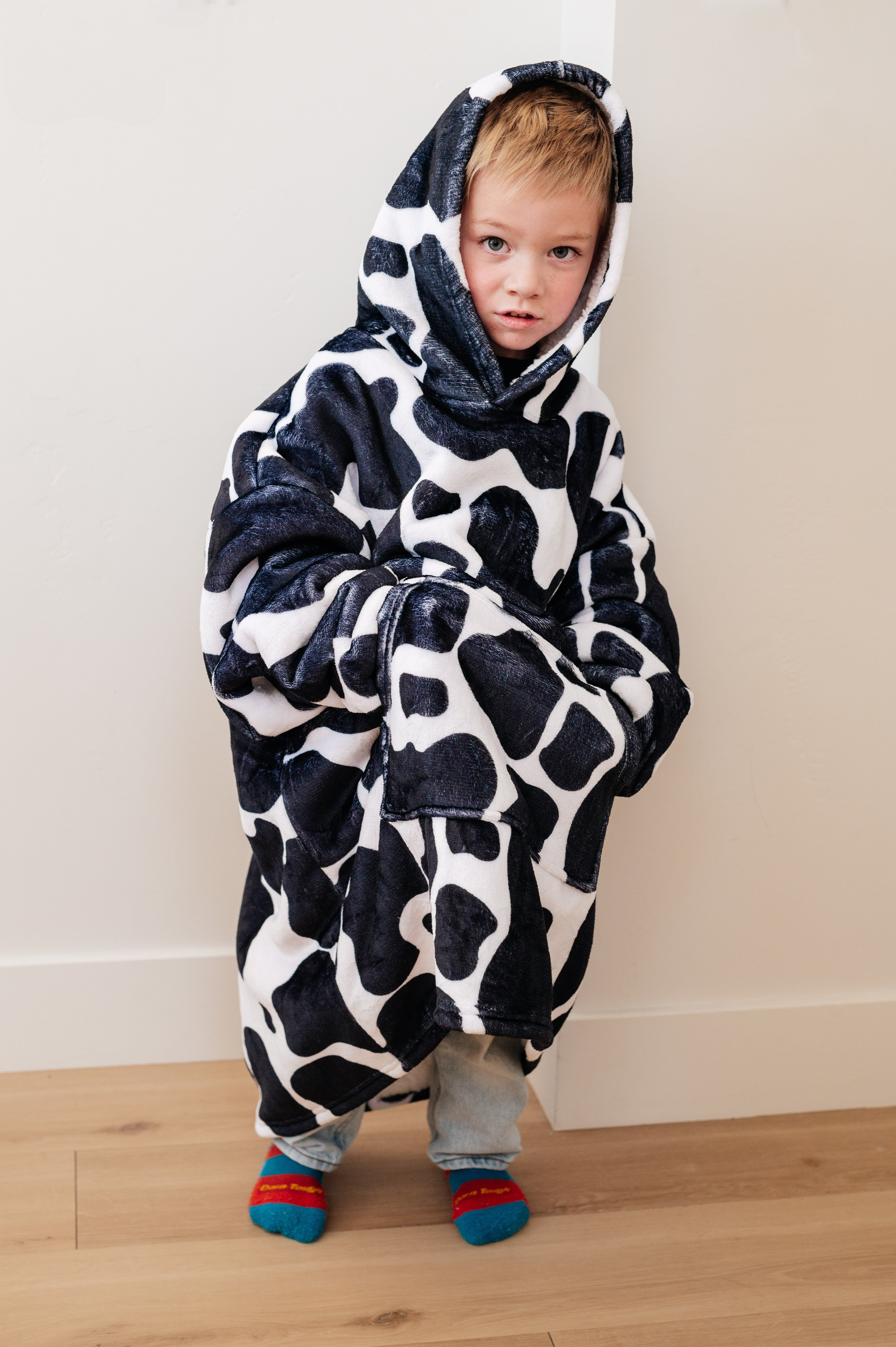 Kids Oversized Hoodie Blanket in Cow-Layers-Stay Foxy Boutique, Florissant, Missouri