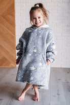 Kids Oversized Hoodie Blanket in Grey Stars-Layers-Stay Foxy Boutique, Florissant, Missouri