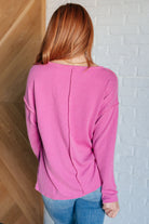 Kinda Sorta Ribbed Top in Magenta-Tops-Stay Foxy Boutique, Florissant, Missouri