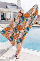 Luxury Beach Towel in Block Floral-Home & Decor-Stay Foxy Boutique, Florissant, Missouri