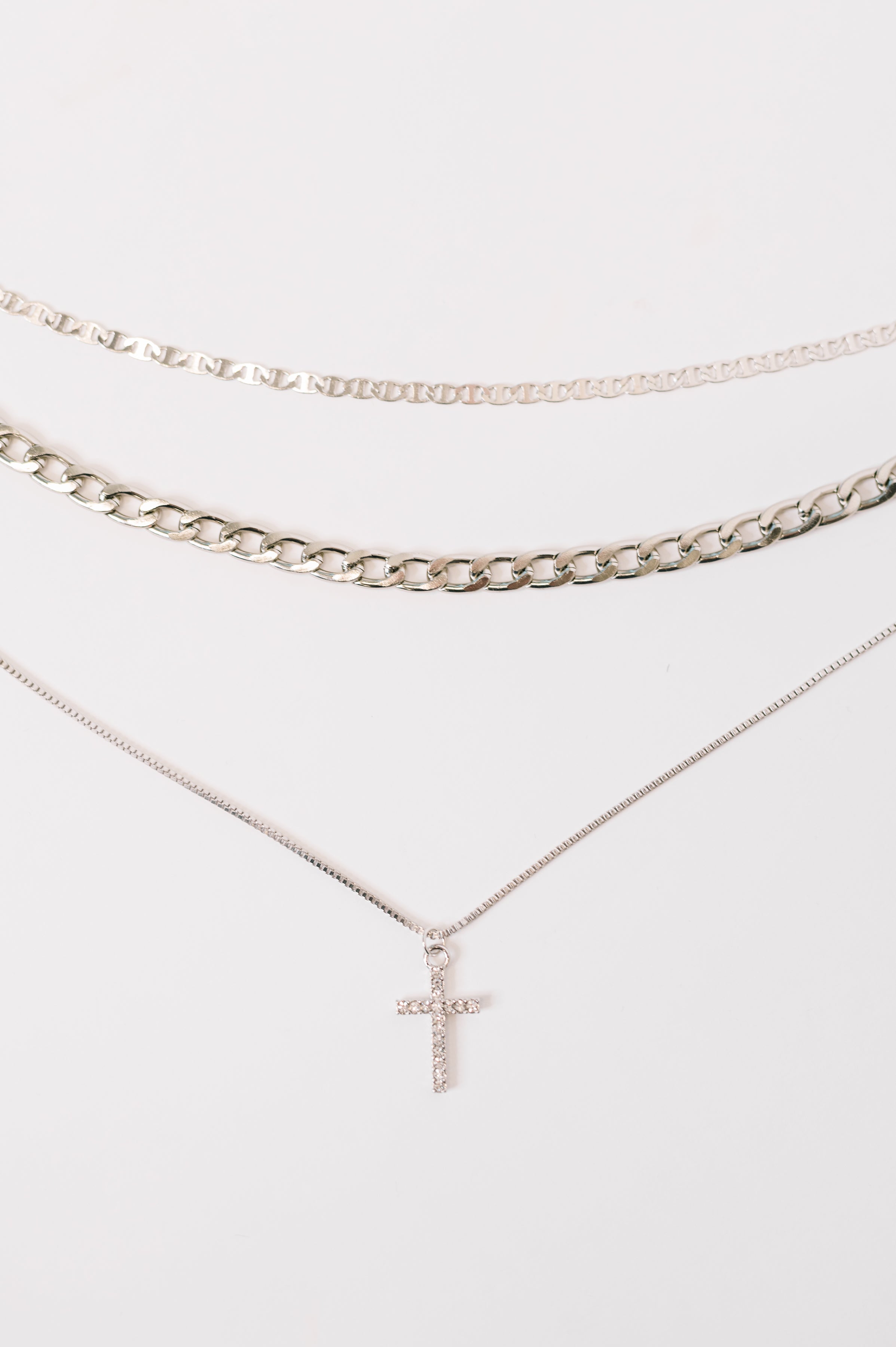 Layered Faith Necklace in Silver-Womens-Stay Foxy Boutique, Florissant, Missouri