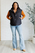 Layering Queen Quilted Puffer Vest in Black-Layers-Stay Foxy Boutique, Florissant, Missouri