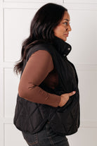 Layering Queen Quilted Puffer Vest in Black-Layers-Stay Foxy Boutique, Florissant, Missouri