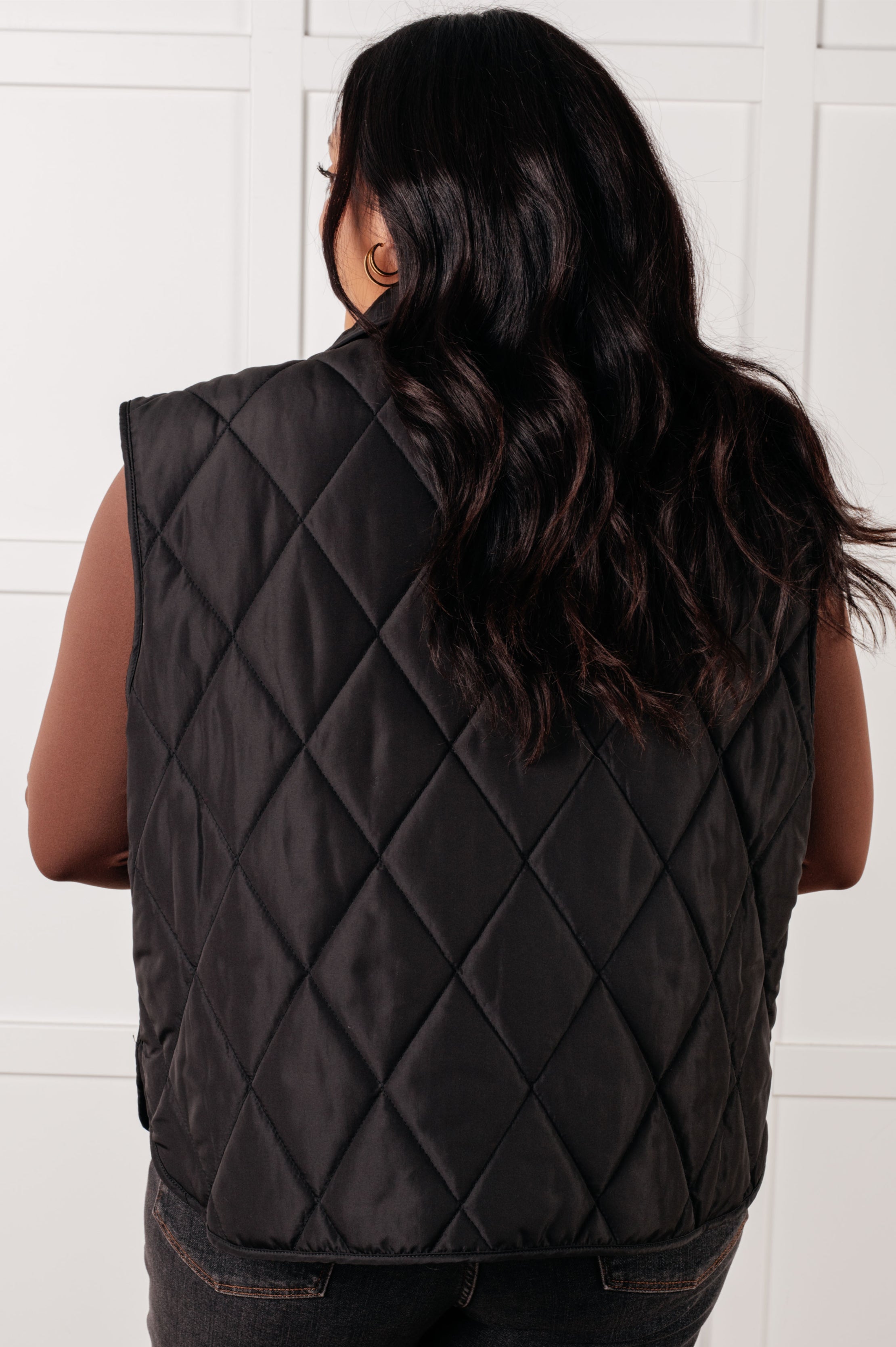 Layering Queen Quilted Puffer Vest in Black-Layers-Stay Foxy Boutique, Florissant, Missouri